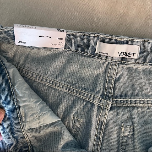 Vervet Dark Wash Leslie 90’s Flare Denim Jeans - Picture 7 of 8
